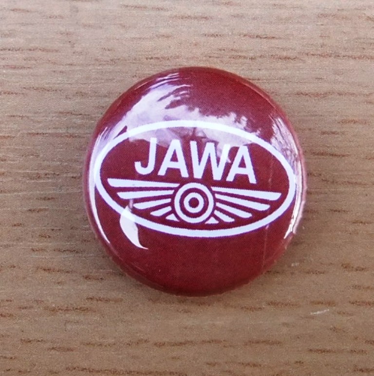 Odznáček Jawa - červený